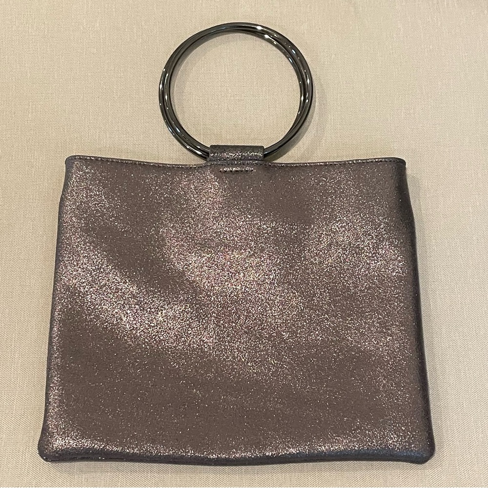 THACKER Le Pouch Crossbody Metallic Silver Women's Bag - Picture 3 of 5